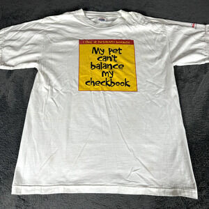 Vintage PetSmart T-Shirt Mens Large White 80s Pet Classic Tee Single Stitch
